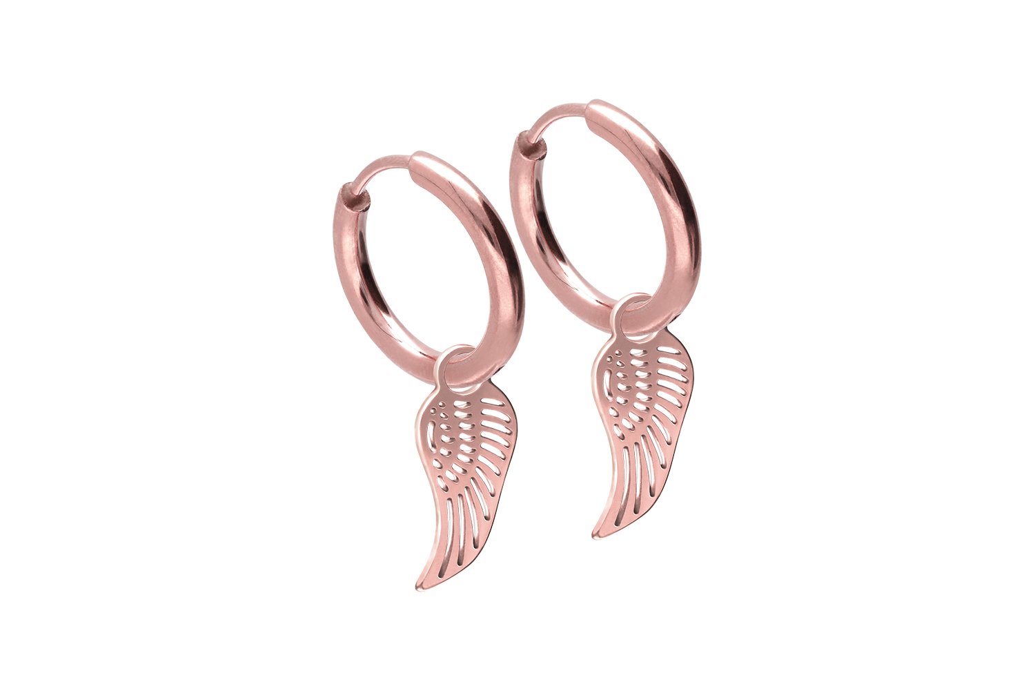 Chirurgenstahl Ohrclicker Creolen FLÜGEL von Piercingline